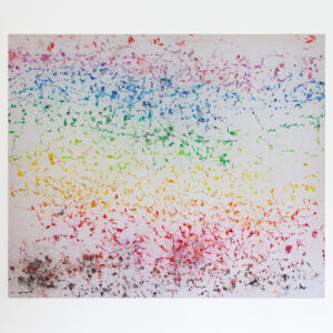 Schilderij Rainbow Rodan Beach van Liesbeth Spruyt